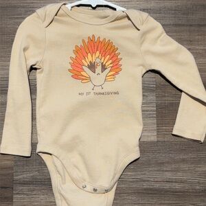 My First Thanksgiving Beige Bodysuit